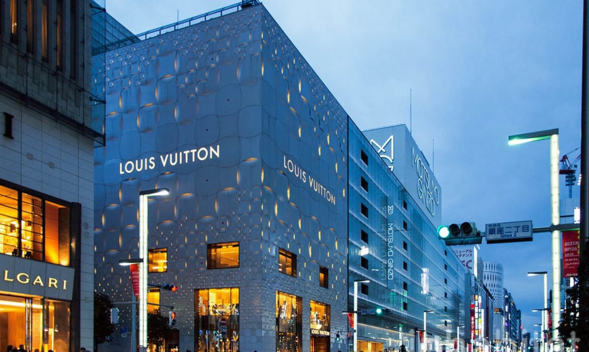 Take a look at the new Louis Vuitton building that lights up like