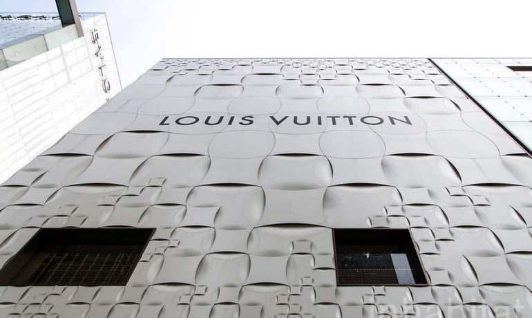 Take a look at the new Louis Vuitton building that lights up like