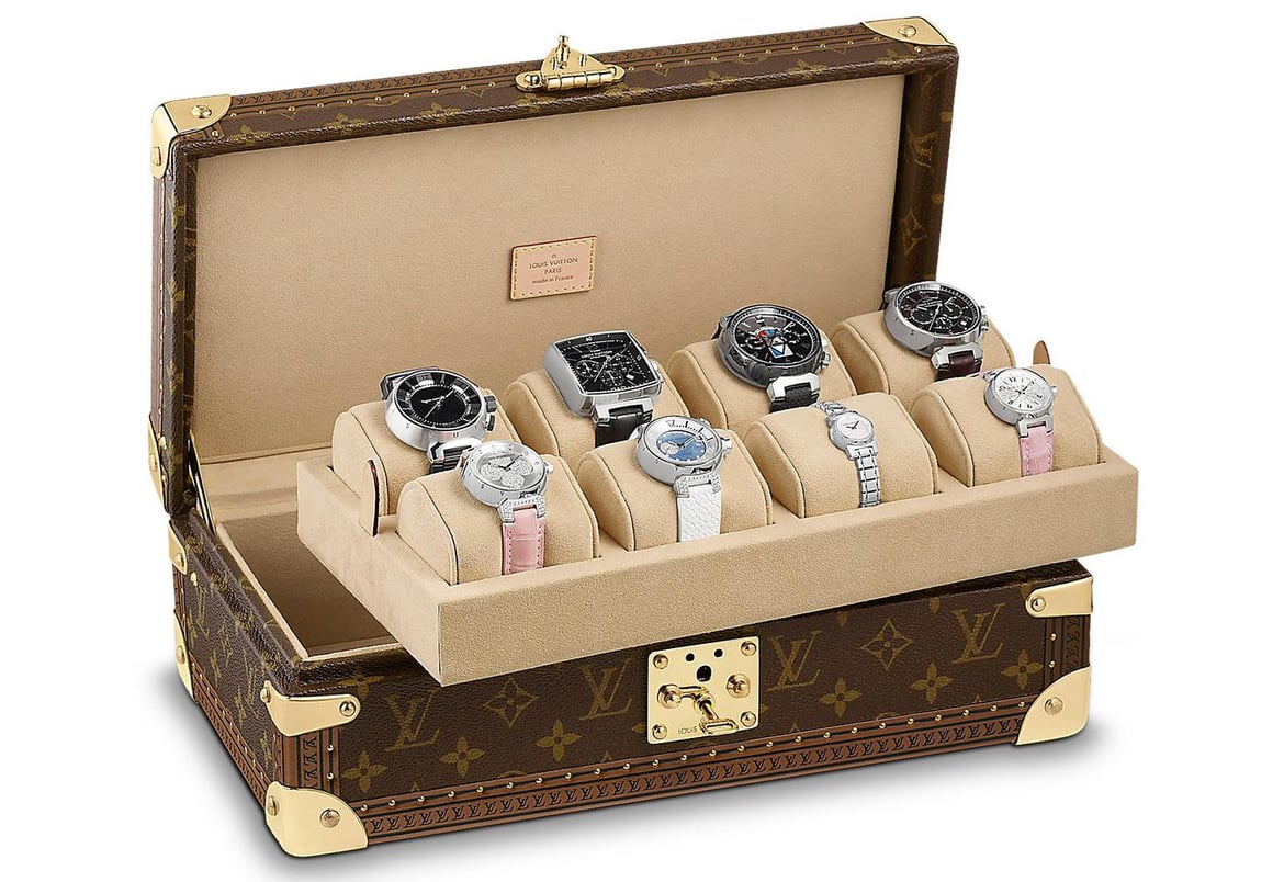 Stash your favorite timepieces in Louis Vuitton's sleek 8 Watch