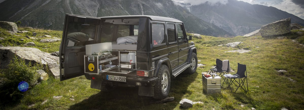 G-Wagen, the toughest SUV from Mercedes can now be transformed into a full fledged camper