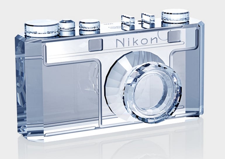Nikon celebrates 100th anniversary with Swarovski crystal replica