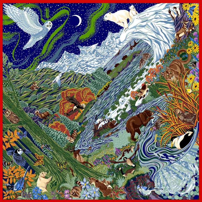 Hermes カナダ建国150周年　記念　限定版　スカーフ Hermès celebrates Canada's 150 th anniversary with a chic scarf