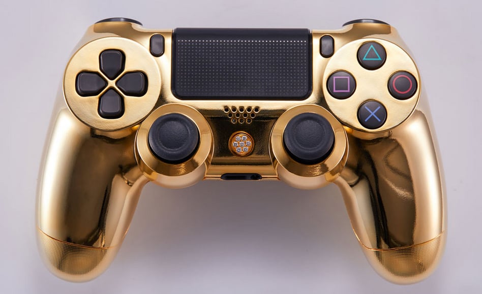 24 karat gold plated PlayStation controller (2)