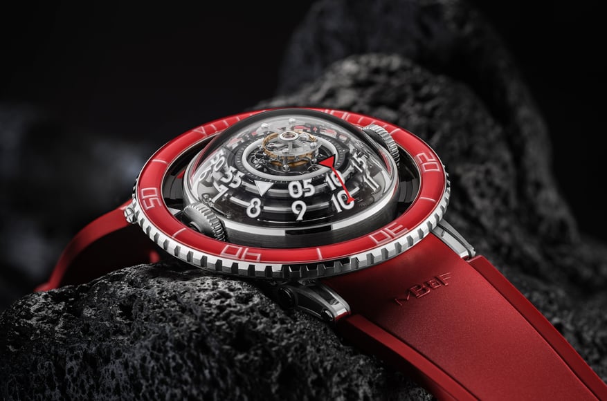 MB&F HM7 Aquapod Platinum Red watch (1)