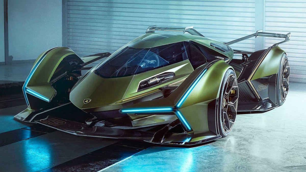 The Lamborghini’s V12 Vision Gran Turismo Concept looks like a batmobile from the future