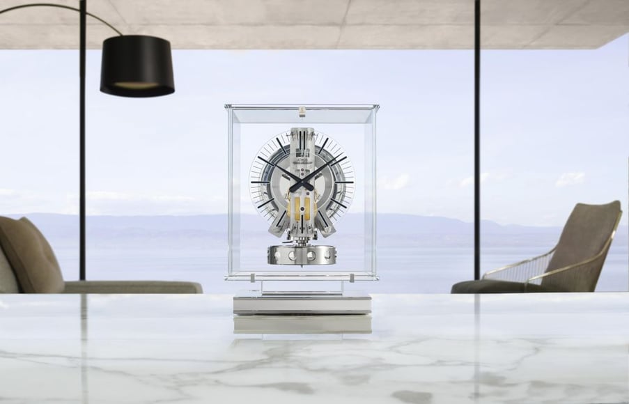 This Jaeger-LeCoultre table clock runs on air - Luxurylaunches