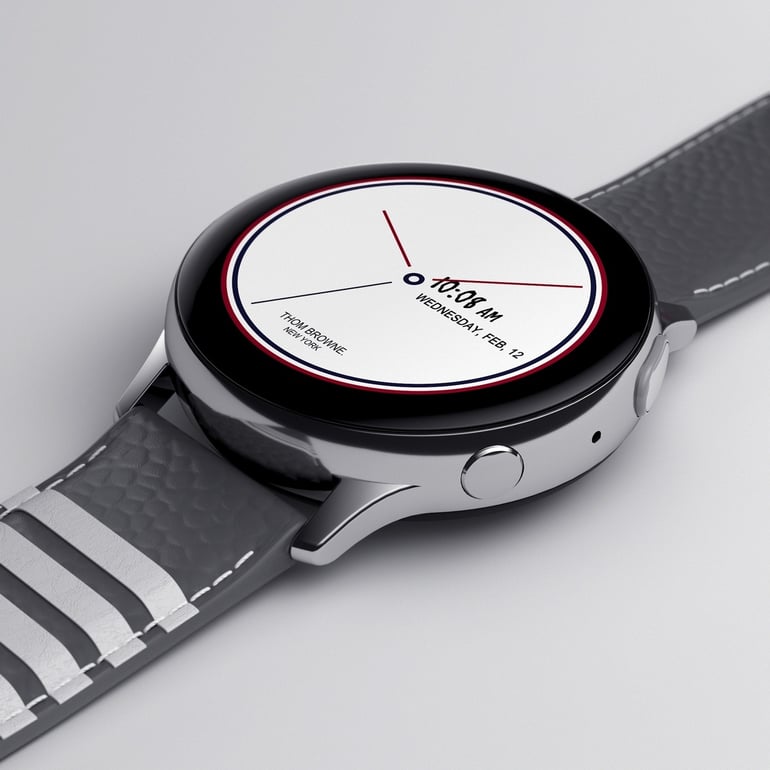 Samsung Ropes Samsung ropes in Thom Browne for a special, striped, designer edition ...