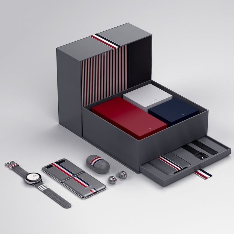Samsung Ropes Samsung ropes in Thom Browne for a special, striped, designer edition ...