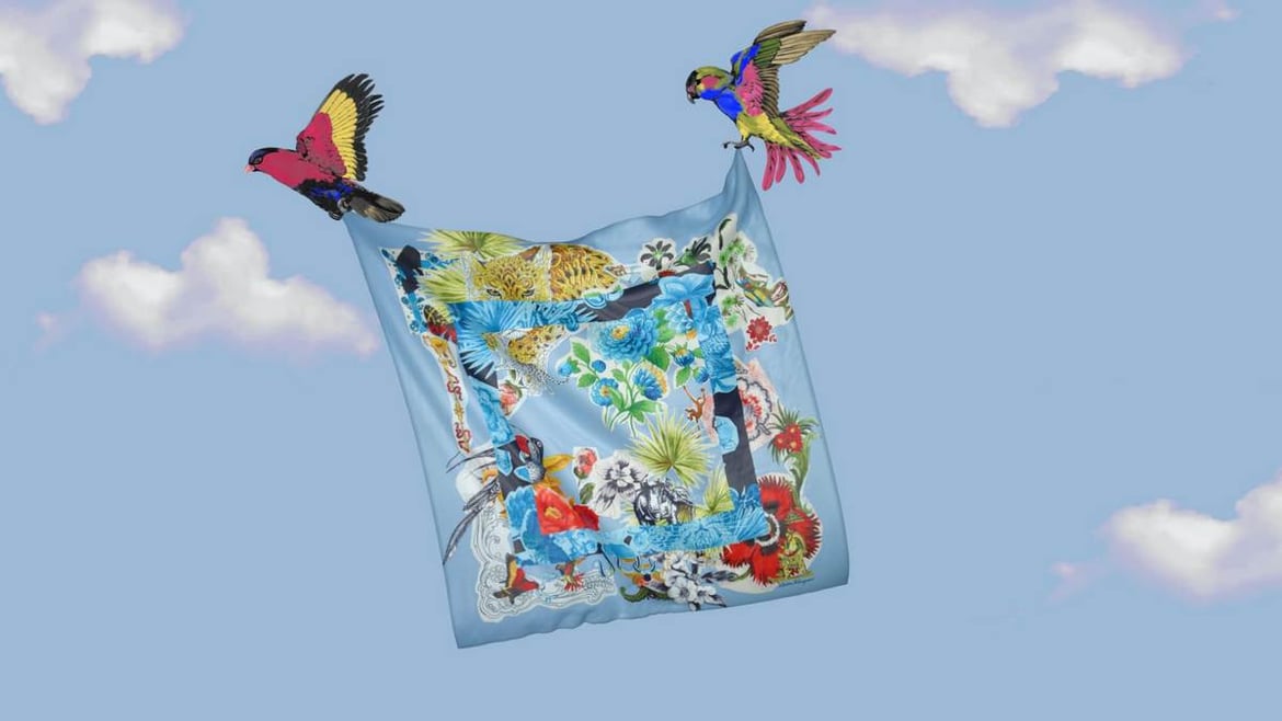 Salvatore Ferragamo unveils the dreamlike 'Magic of Print' silk