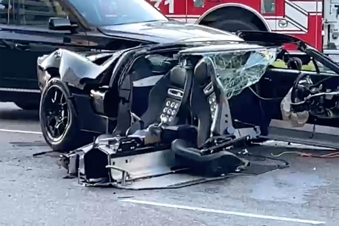 Someone in Los Angeles crashed an ultra rare Ford GT splits in such ...