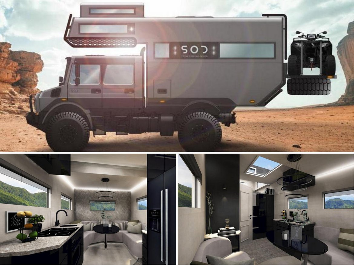 Complete with a lounge, full kitchen, a double bed, and more - This $1  million land conquering motorhome is a mobile luxury apartment  purpose-built for adventure-filled trips on all terrains. - Luxurylaunches