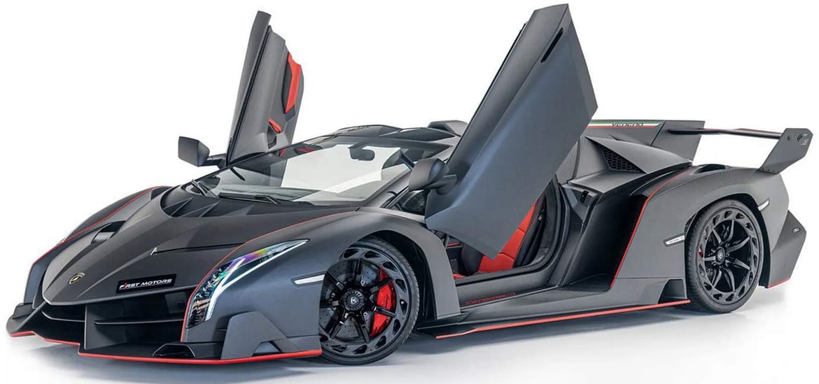 The worlds first and only Lamborghini Veneno Roadster with an