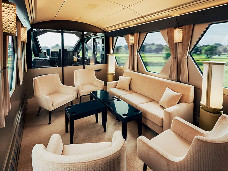 High Class Train Japan's newest luxury train has a panoramic carriage so plush that it ...