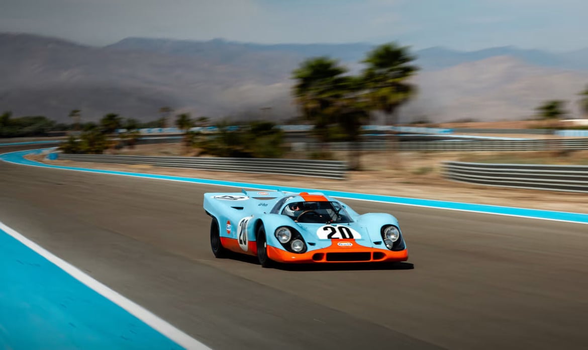 Steve McQueen's famous Porsche 917K from the movie 'Le Mans,' once