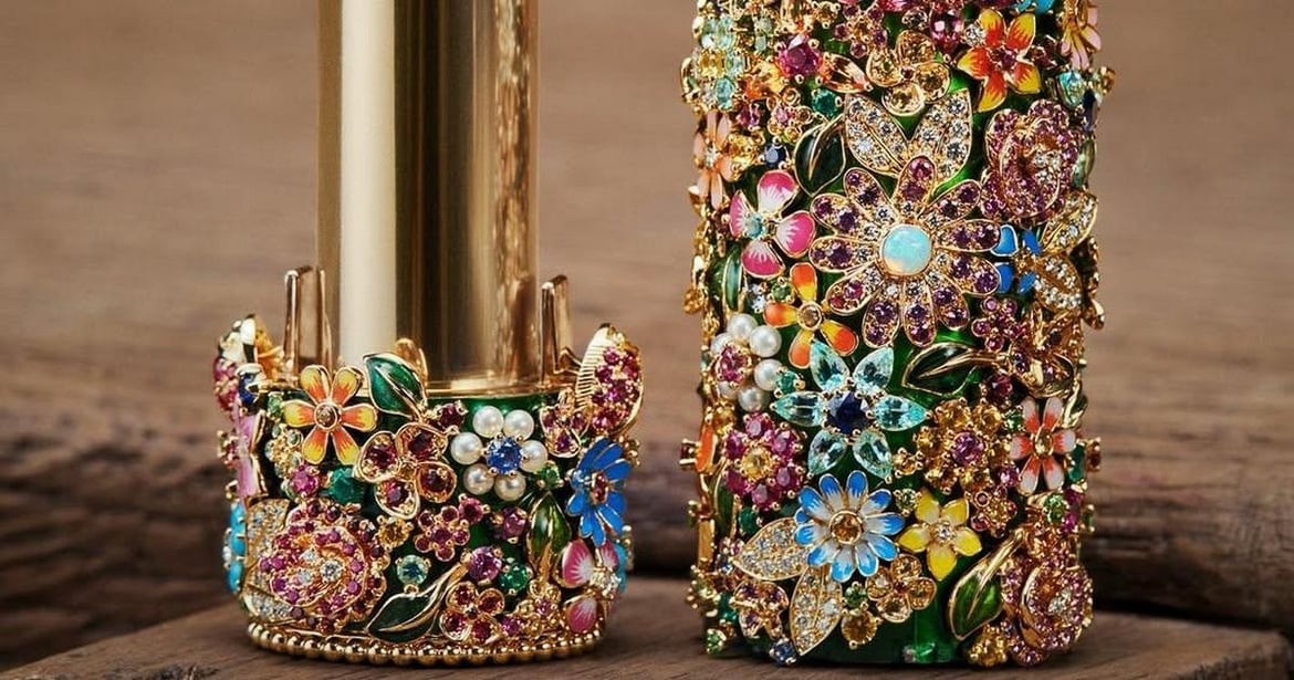 Dior's new bejeweled lipstick doubles as a sautoir-style necklace