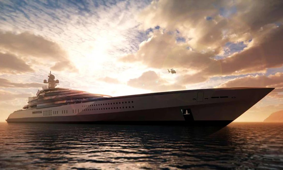 As long as two NFL fields, this megayacht concept is the ultimate
