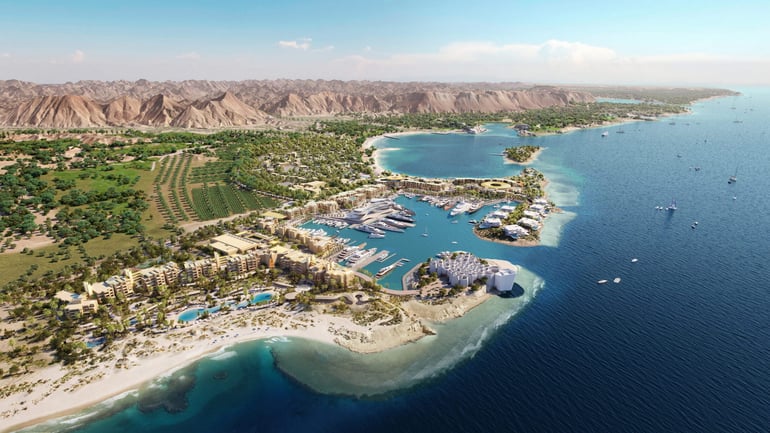 A rendering of the Four Seasons Amaala.