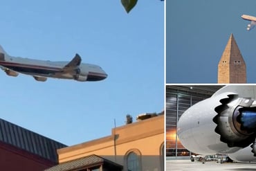 Qatar donated 747 flew low over DC