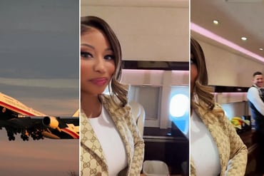 nicki minaj on qatar 747