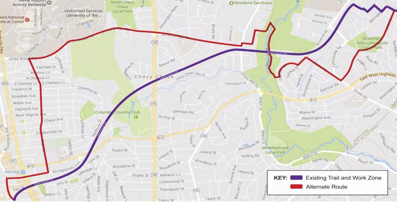 Georgetown Branch trail to close for 4-5 years for Purple Line