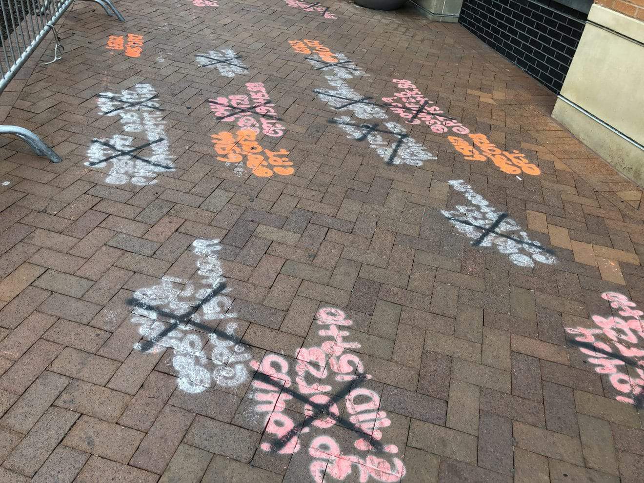Mystery Sidewalk Markings Related to Pepco Project