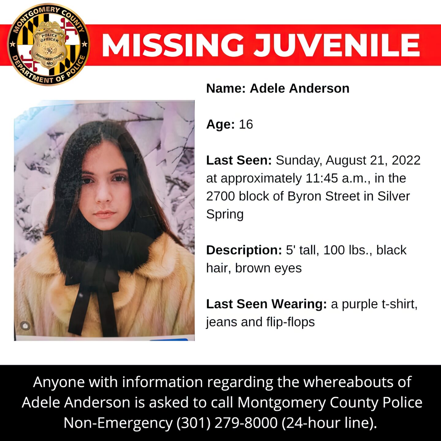 Silver Spring Teen Missing Since Sunday Morning | Source of the Spring