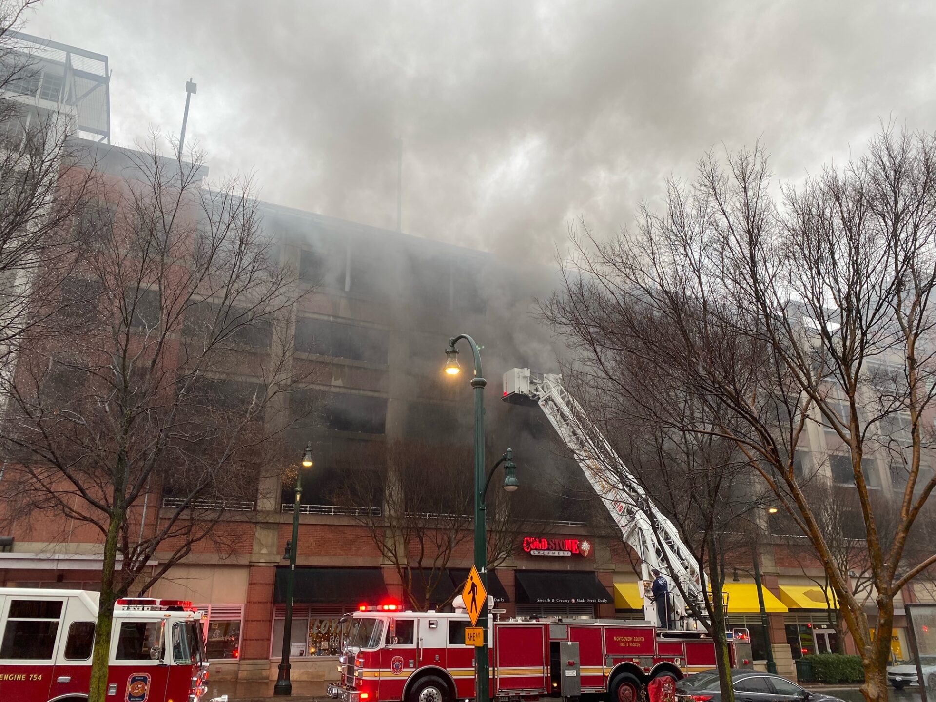 Updated Firefighters Respond to Town Center Garage Fire Yesterday