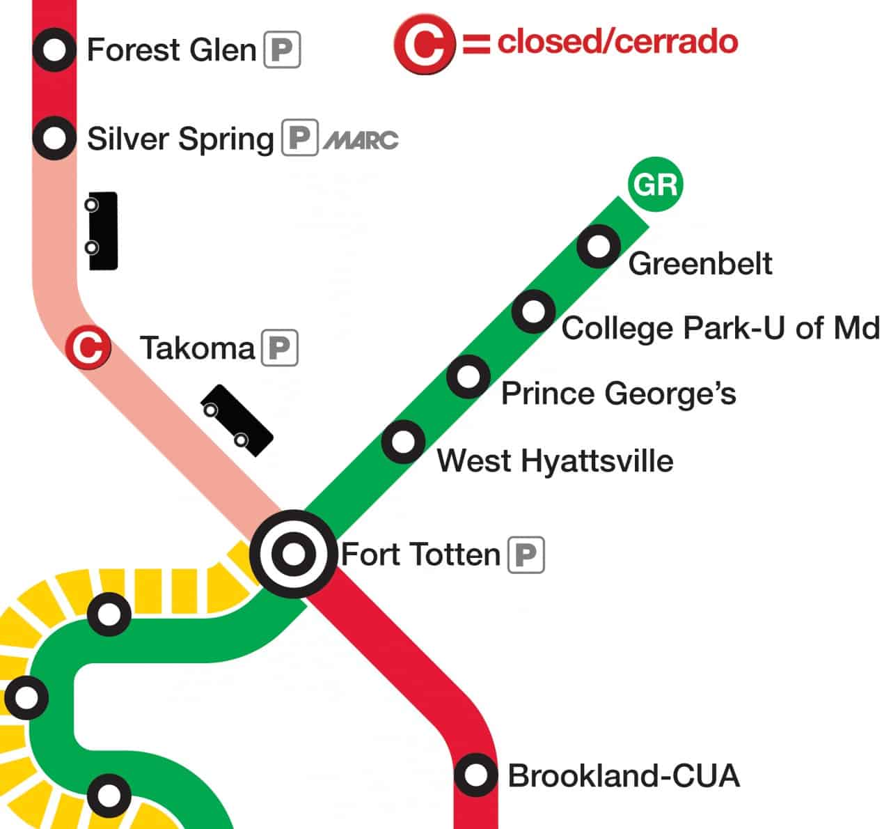 Red Line to temporarily close between Silver Spring and Fort Totten