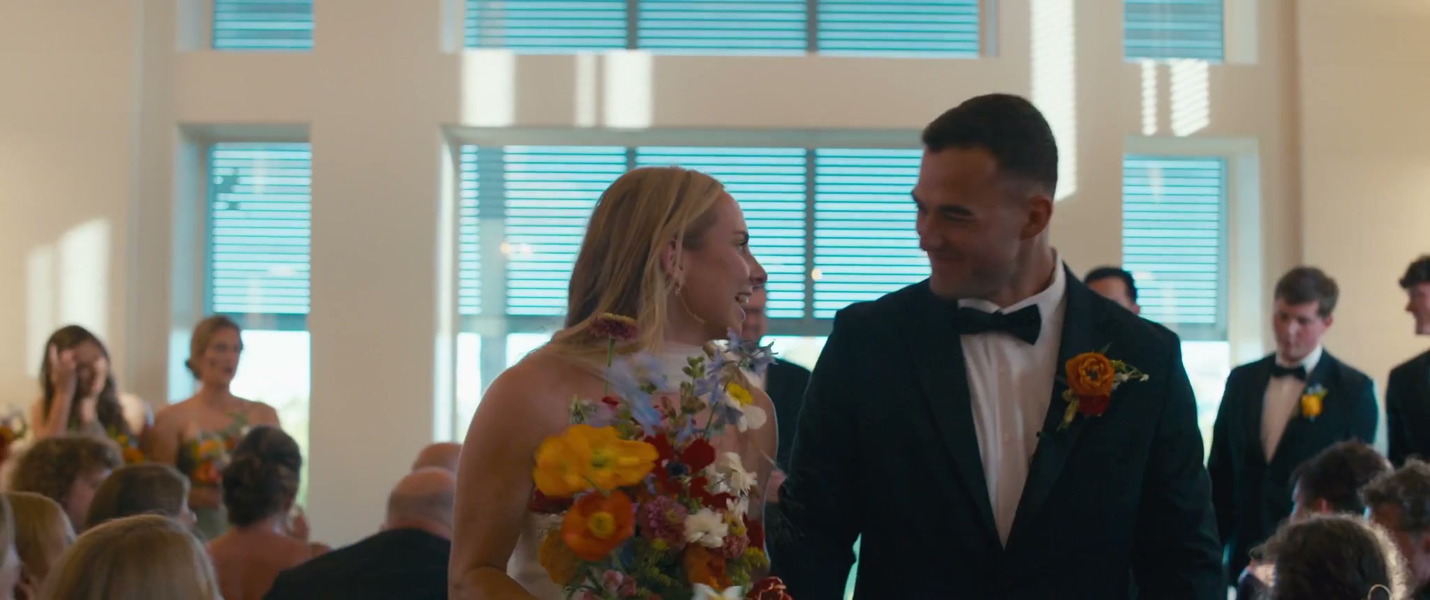Frame from the wedding film