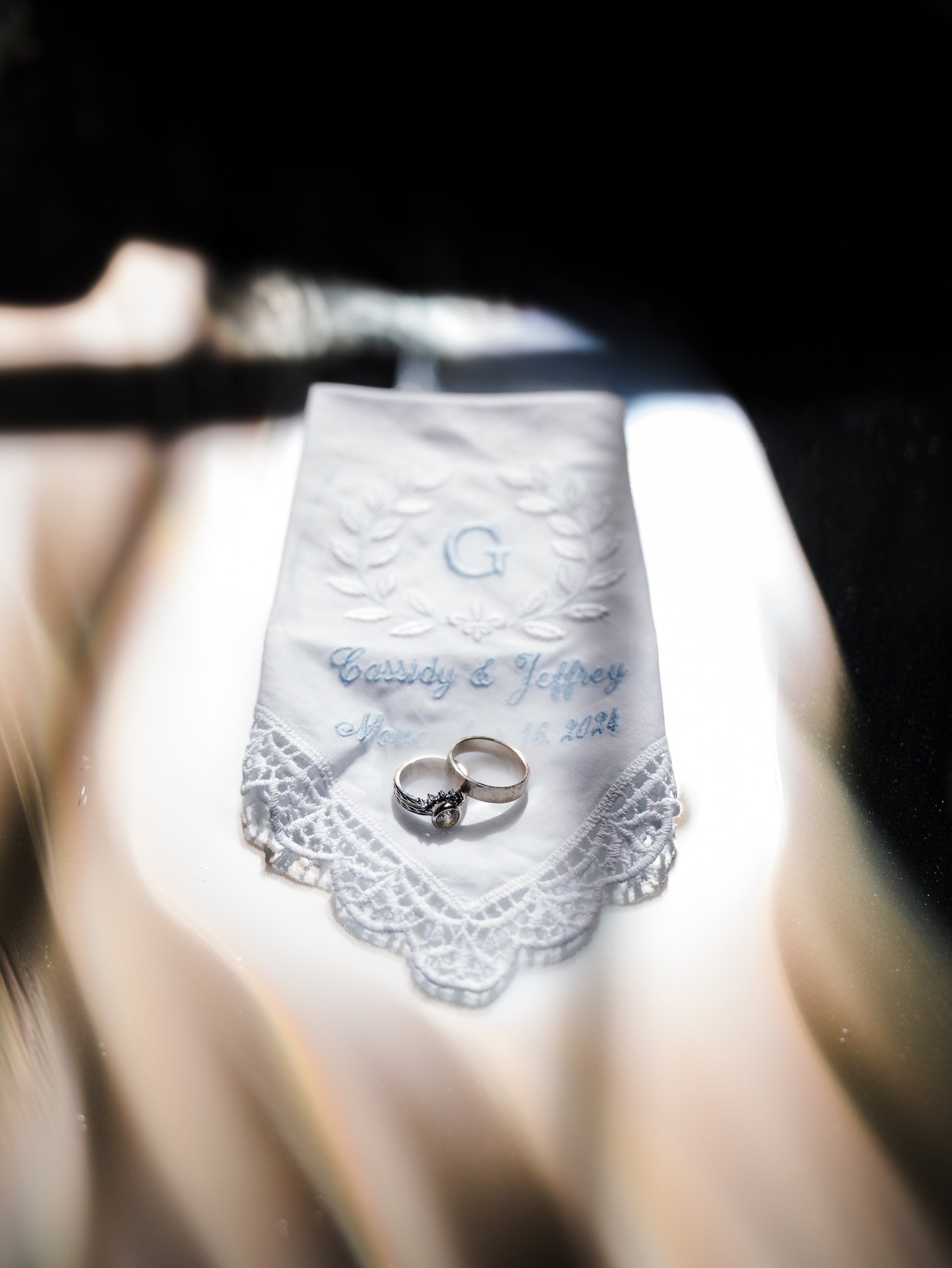 Cassidy & Jeffrey Glass: The dress and wedding details.