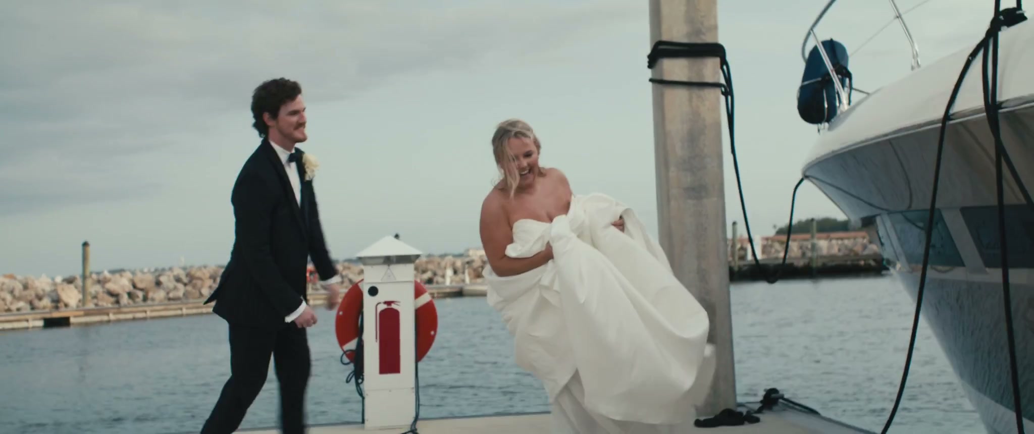 Frame from the wedding film