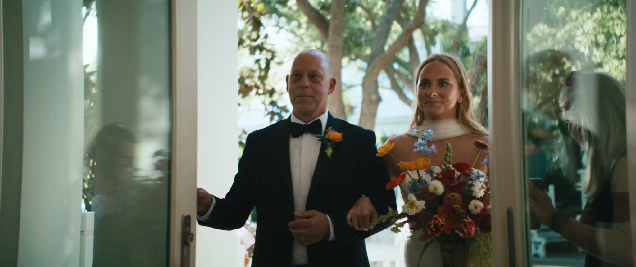 Frame from the wedding film