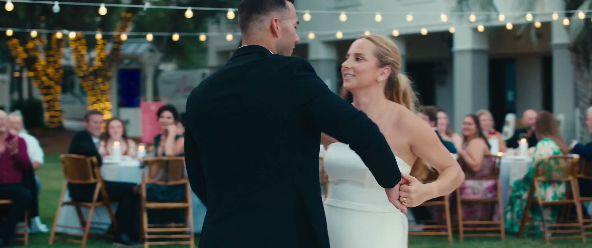 Frame from the wedding film