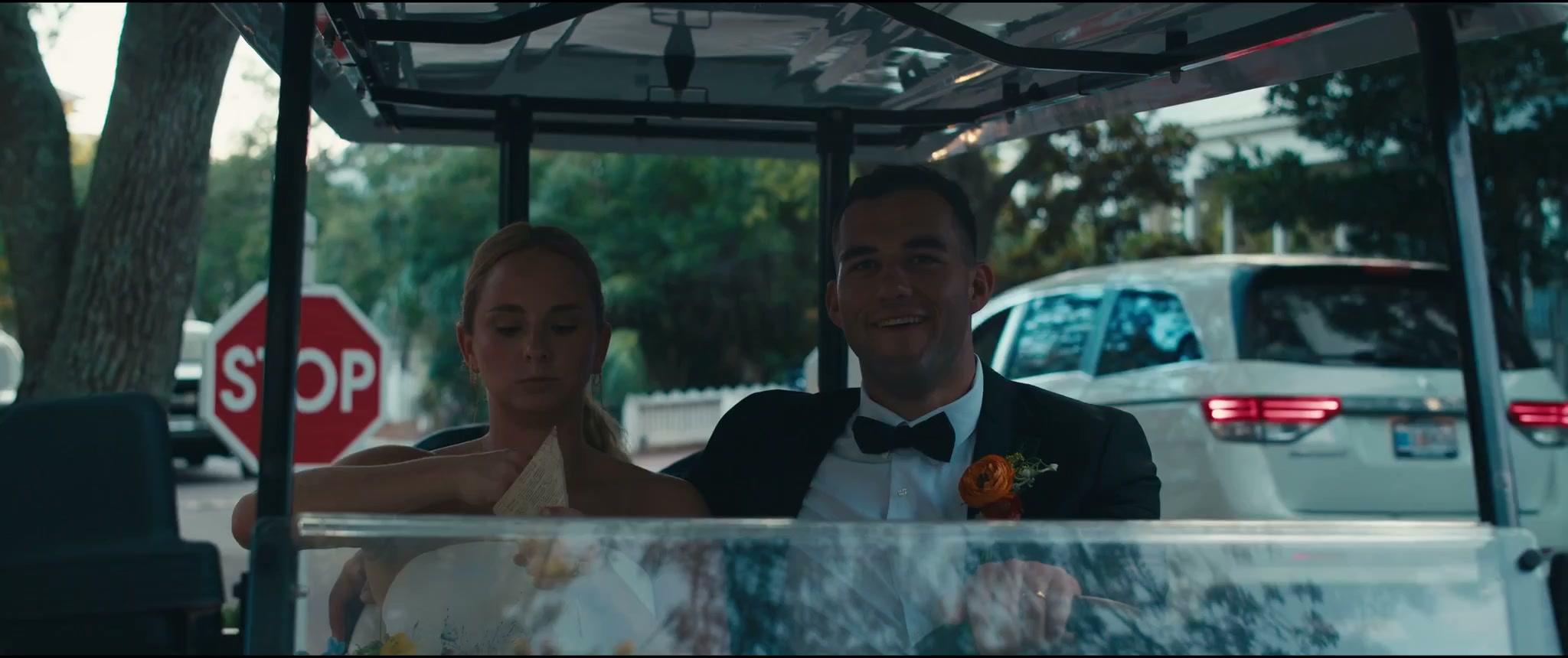 Frame from the wedding film