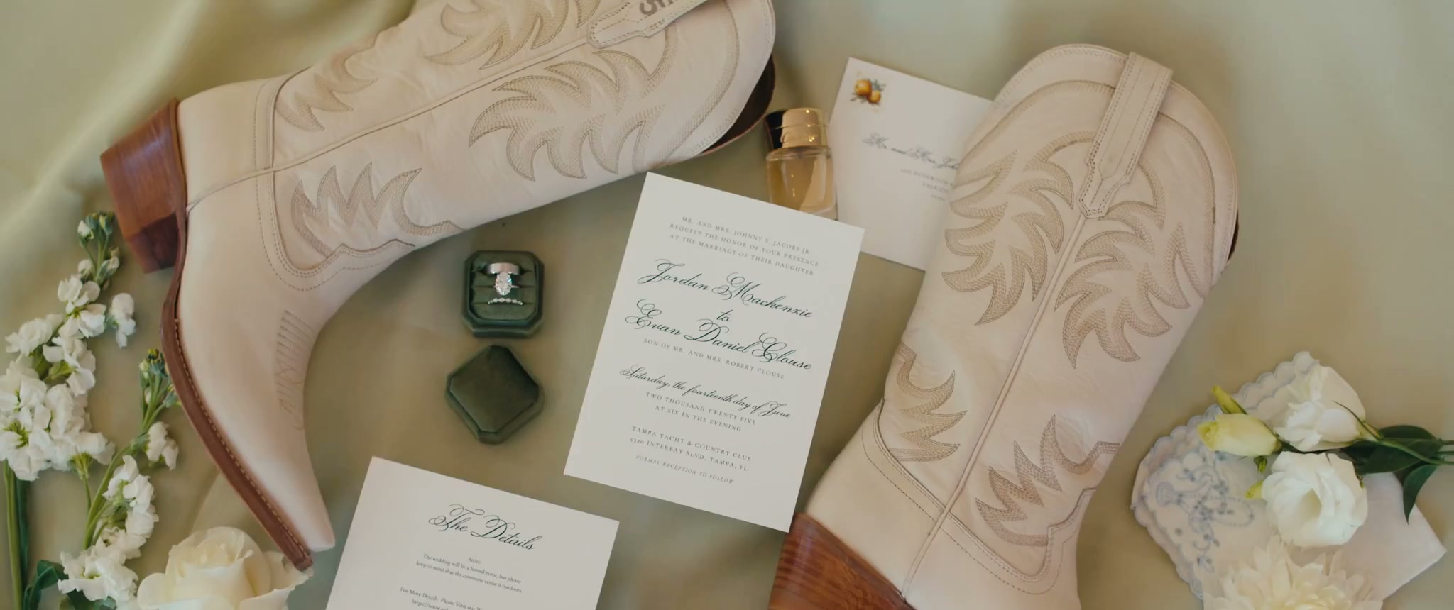 Frame from the wedding film