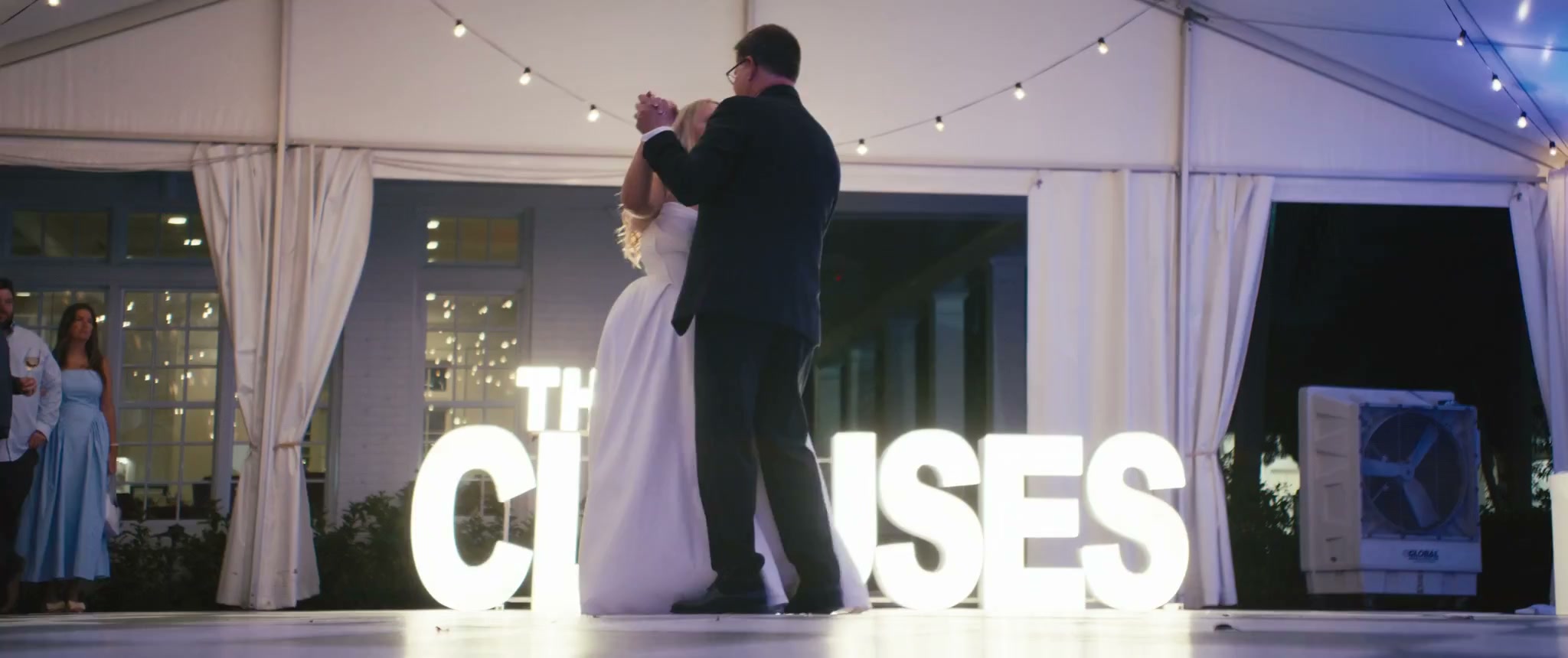 Frame from the wedding film