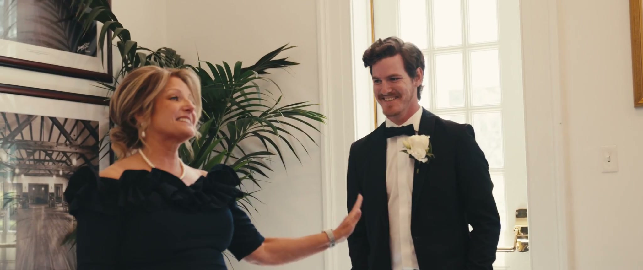Frame from the wedding film