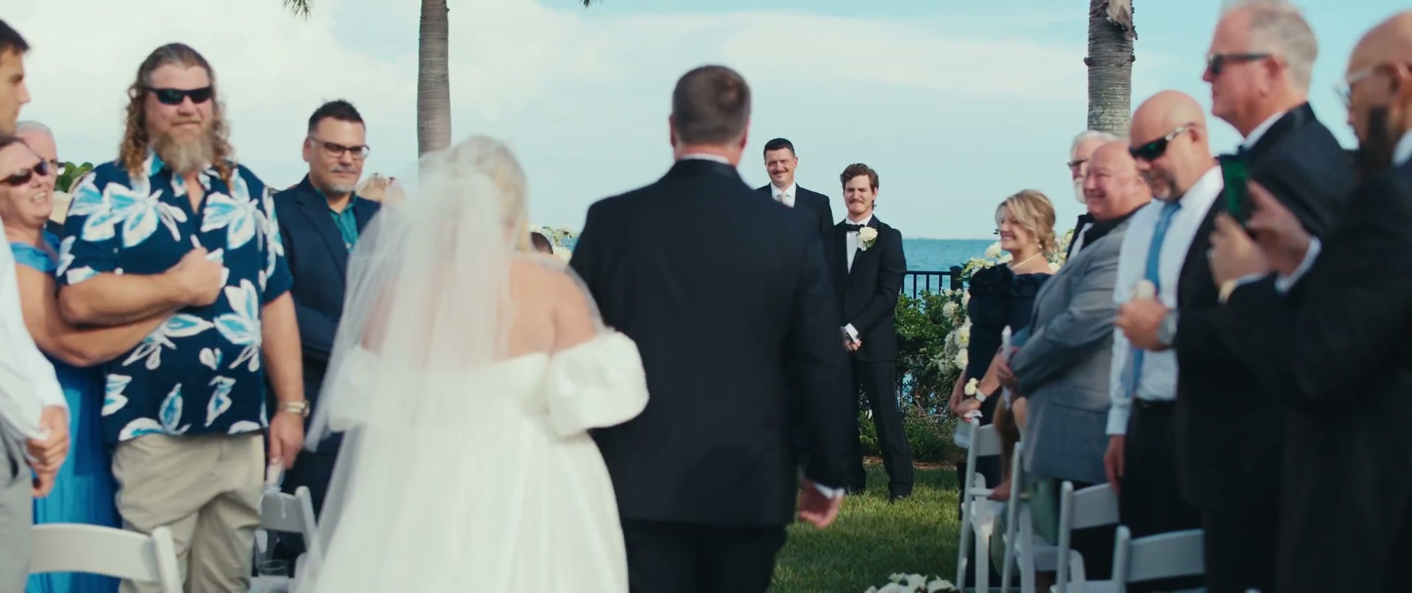 Frame from the wedding film