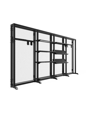 HOLD STRONG Elite - Storage Wall mit Design Gitterelementan - Storage Wall Set - Fitness Equipment Aufbewahrung