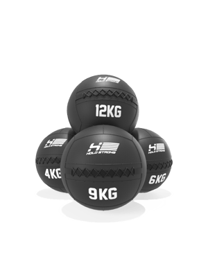 HOLD STRONG Elite - Wall-Balls - 4 kg, 6 kg, 9 kg und 12 kg - gestapelt