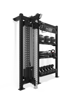 Performance Wall Station 2 – Kabelzugstation mit integrierter Aufbewahrungslösung