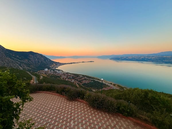 Lake view at sunset