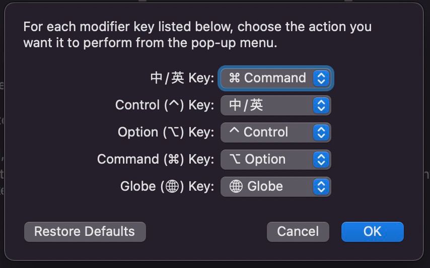 Modifier configs