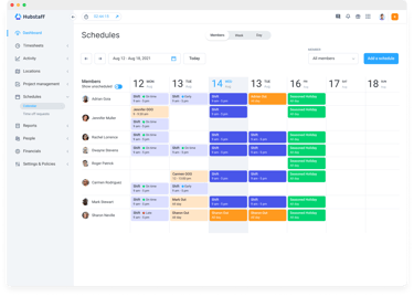 employee schedule tracker