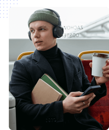 An employee tracks attendance on their smartphone.