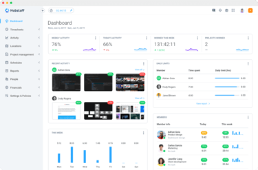 Hubstaff dashboard