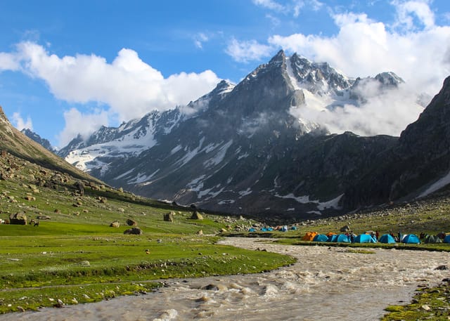 Hampta Pass Trek Campsite