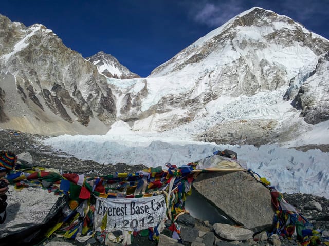 Everest Base Camp snow peaks