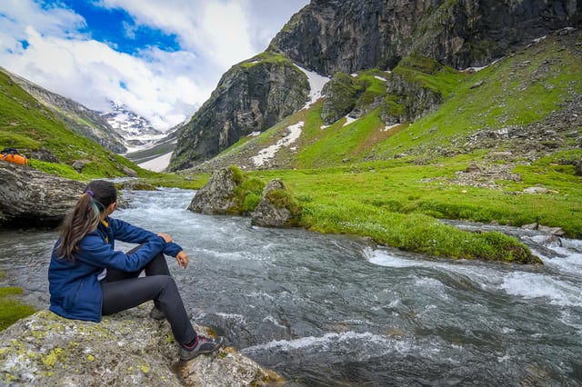 Hampta Pass river