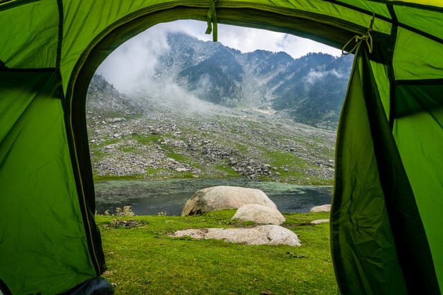 kareri lake trek campsite